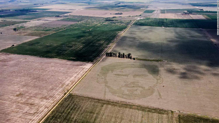 Argentinian Farmers Plant Lionel Messi’s Face in Their Corn Field