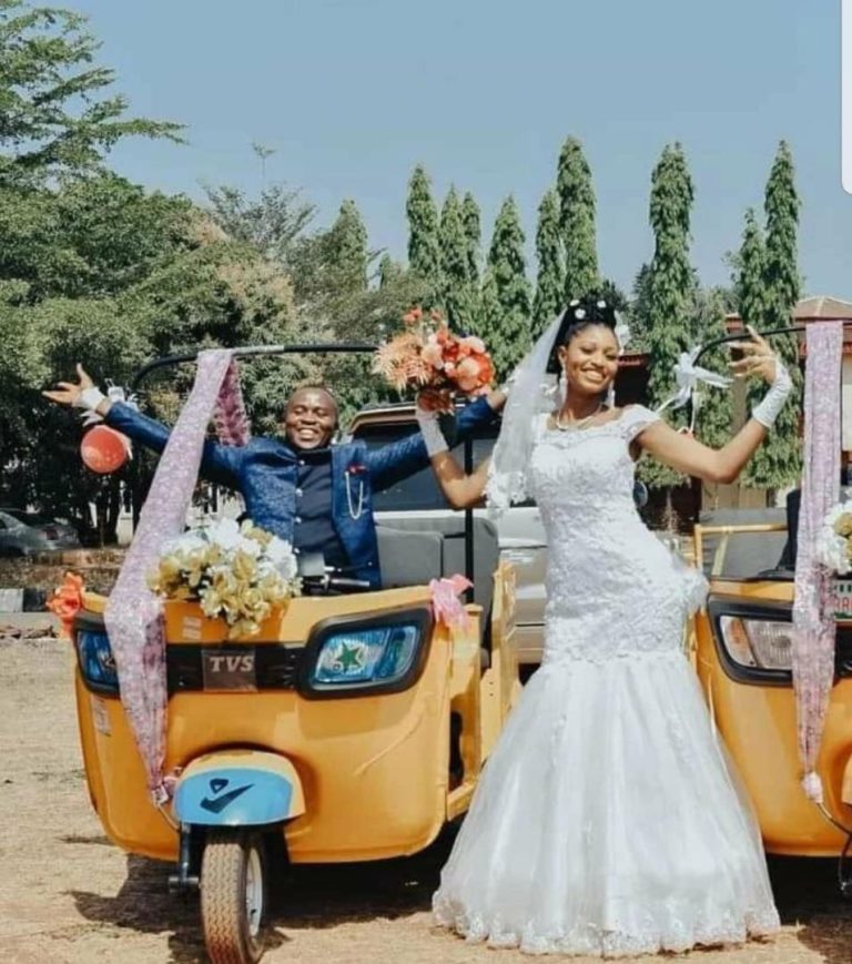 Confusion as parliamentarian arrives at his wedding in tricycle [Photos]