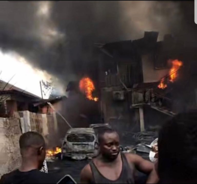 Fire destroys 3 houses, five vehicles at Kwadaso