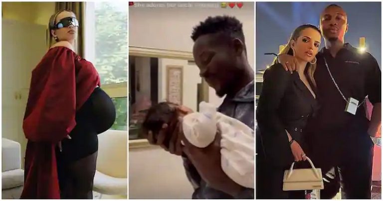 Check out the expensive designer gifts Mr Eazi gave to Mahama’s grandchild