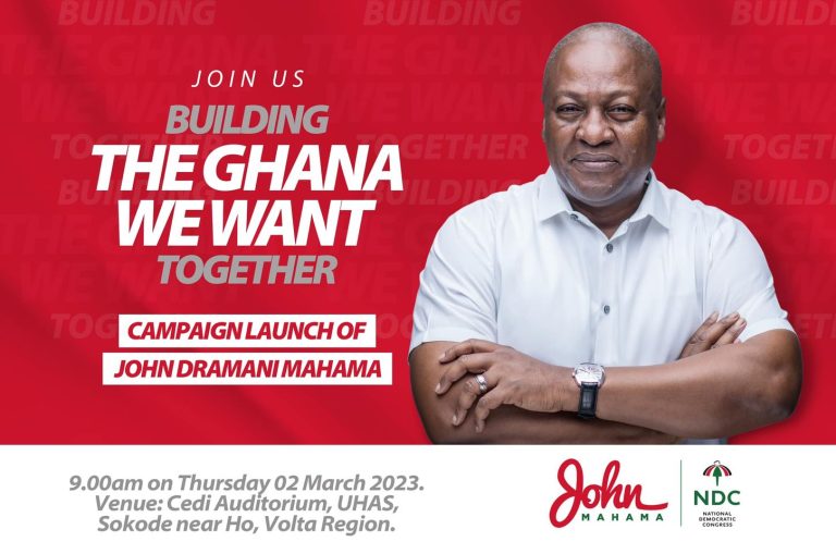 Mahama to launch campaign on Thursday