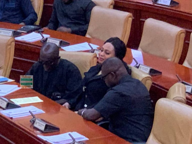 Adwoa Safo shows up in Parliament to mourn late Kumawu MP