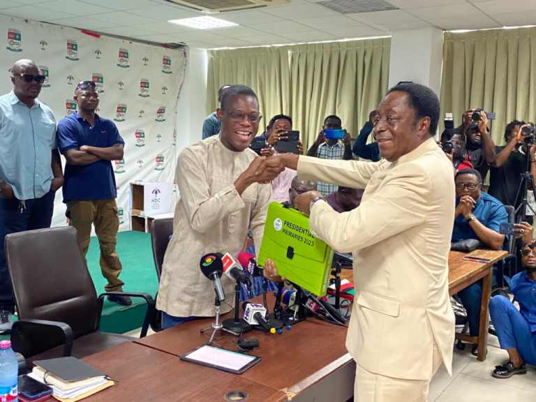 NDC elections: Dr Kwabena Duffuor files nomination [Photos]