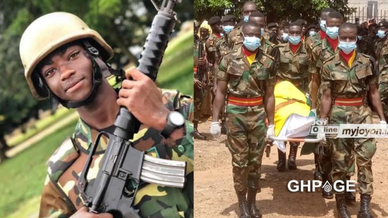 Watch: Soldier murdered in Ashaiman laid to rest