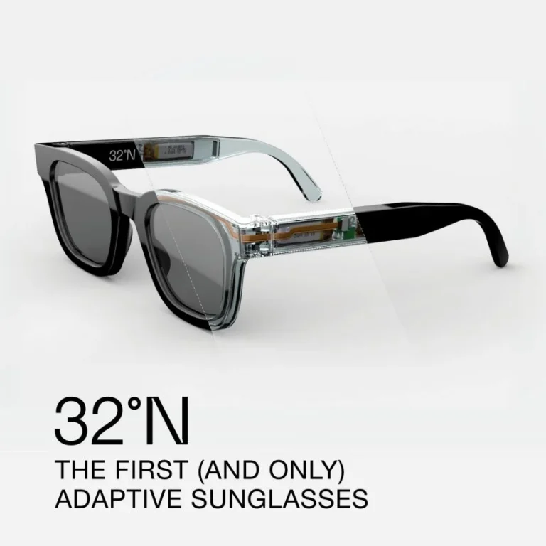 Adaptive Glasses Switch from Sunglasses to Reading Glasses with a Simple Swipe of the Frame