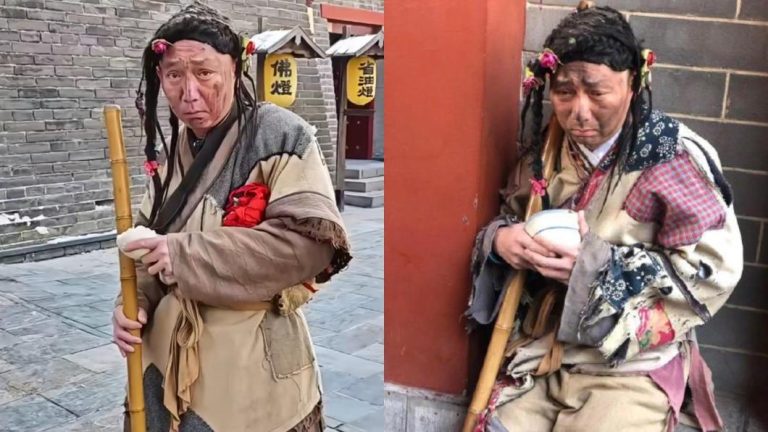 Professional Actor Makes a Living Playing a Beggar for Handouts