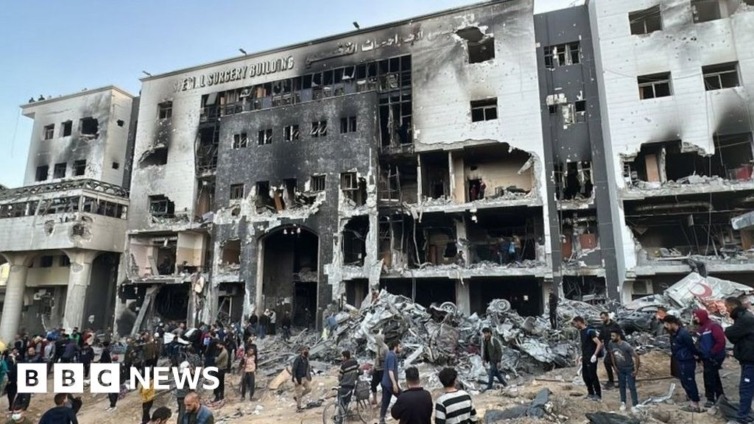 Gaza’s al-Shifa hospital in ruins after two-week Israeli raid