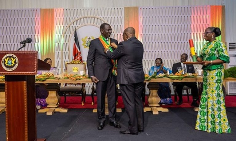 Ghana honours Kenya’s President Ruto