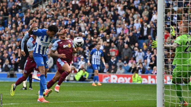 Brighton win upsets Villa’s Champions League charge