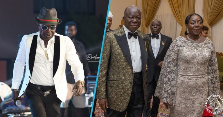 Otumfuo’s majestic dance moves with wife at his 74th birthday dinner [Watch]